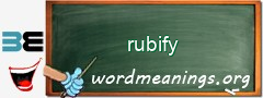 WordMeaning blackboard for rubify